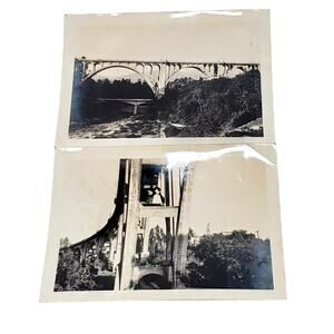 Vtg B&W Photo 1940s Colorado st Bridge Under Bridge Snapshot 4.5" x 3.25"